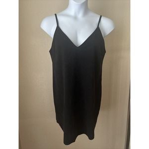 Wilfred Free Aritzia Vivienne Black Faux Suede Mini Dress Size Large